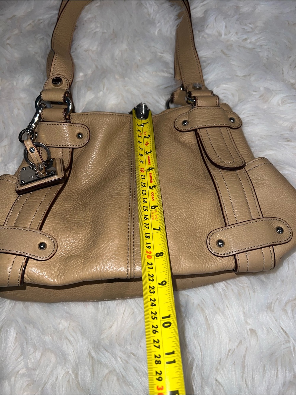 Tignanello Genuine Leather Shoulder Tote – Beige - Picture 9 of 11